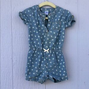 Carter's Denim Blue Floral Romper